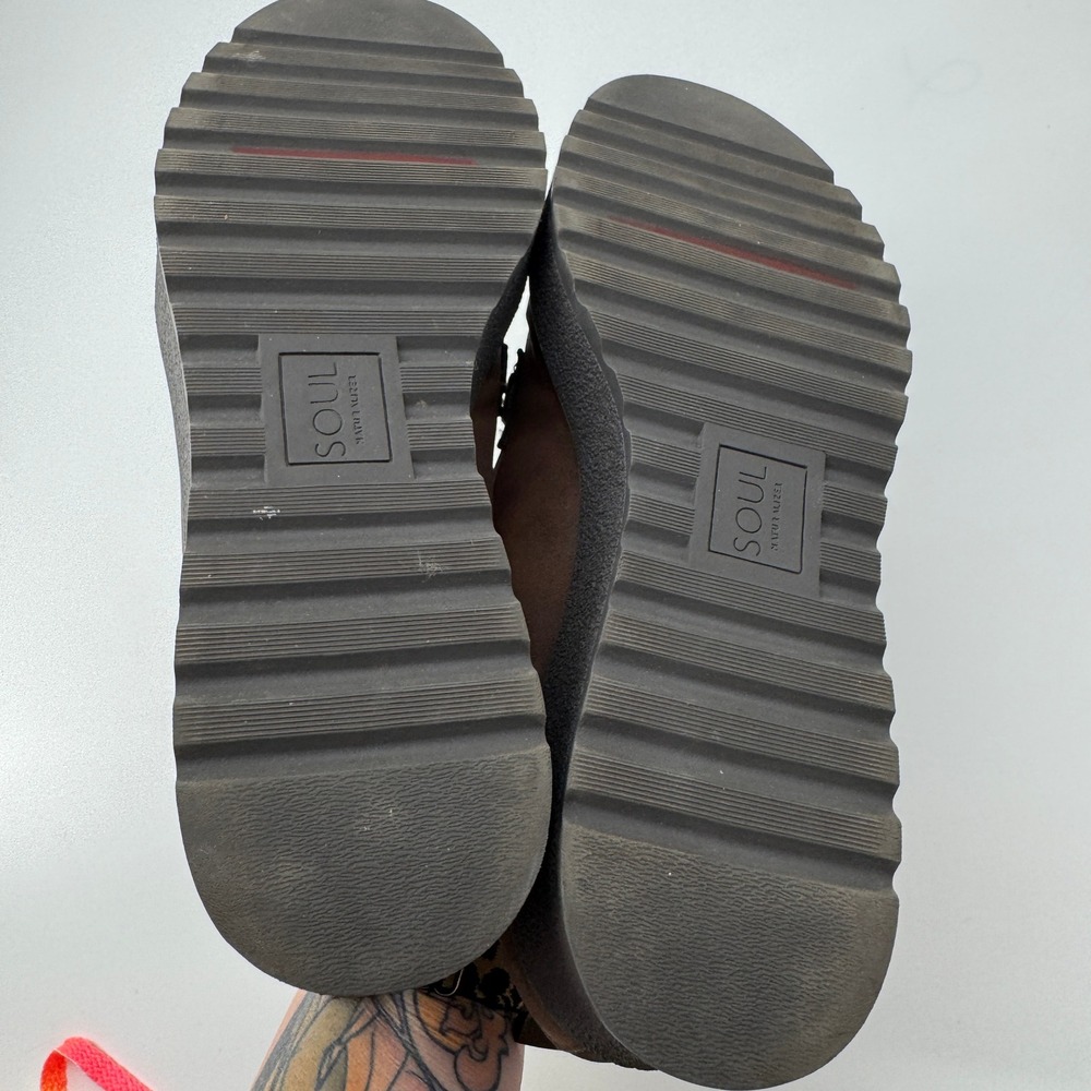 Soul Naturalizer Platform Loafers 7 Brown Wedge Chunky Slip On Joyla Academia - Picture 12 of 13